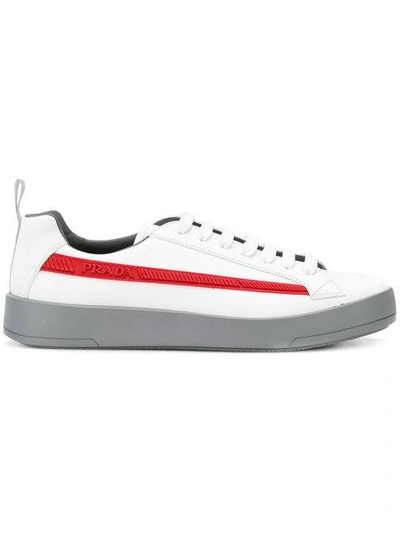 Shop Prada Graphic Low-top Sneakers