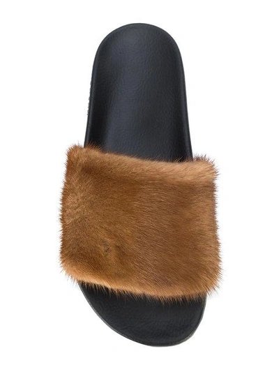 Shop Givenchy Rabbit Fur Slides
