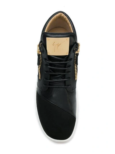 Shop Giuseppe Zanotti Runner Sneakers In Black