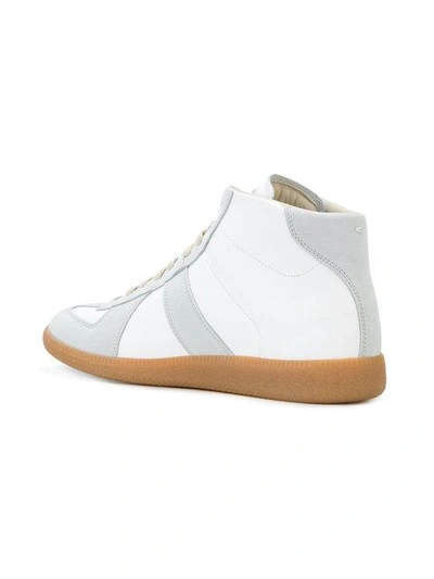 Shop Maison Margiela Replica Hi-top Sneakers In White