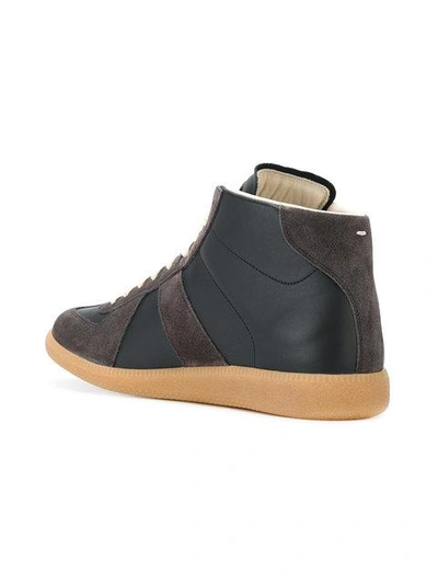 Shop Maison Margiela Replica Hi-top Sneakers In Black