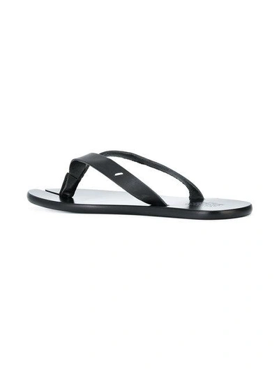 Shop Maison Margiela Tabi Toe Flip Flops - Black