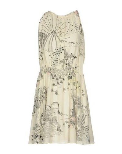 Shop Valentino Midi Dresses In Ivory