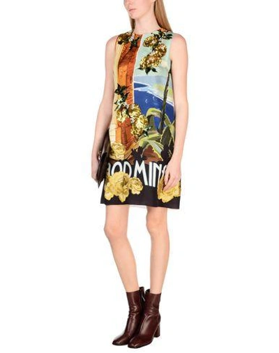 Shop Dolce & Gabbana Short Dress In Rust