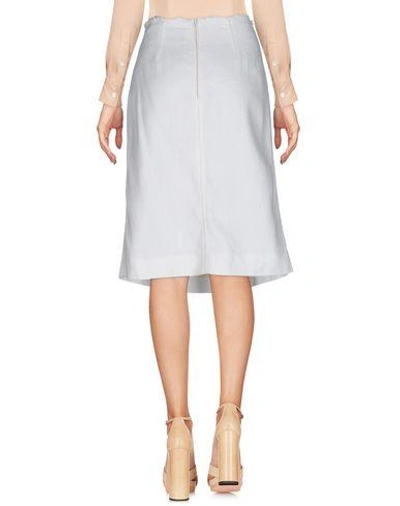Shop Lanvin Knee Length Skirt In White