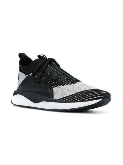 Shop Puma Woven Lace-up Sneakers In Black