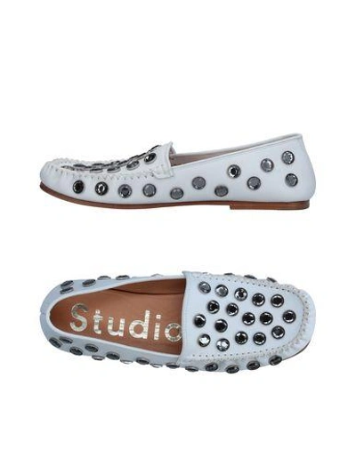 Shop Acne Studios Loafers In White