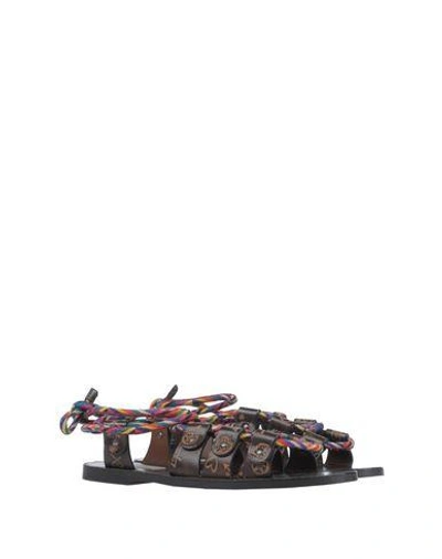 Shop Valentino Sandals In Dark Brown