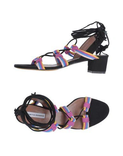 Shop Tabitha Simmons Sandals In Garnet