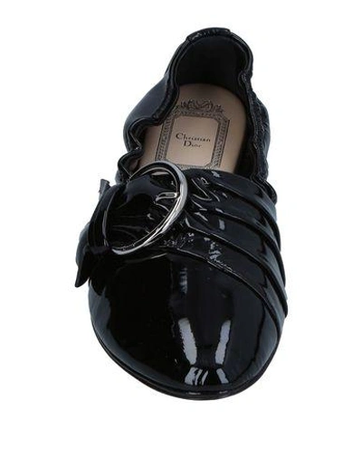 Shop Dior Ballet Flats In Black