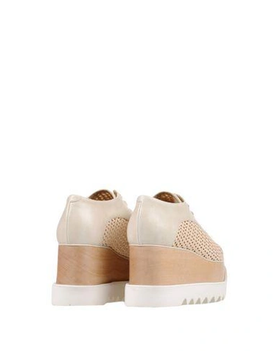 Shop Stella Mccartney Lace-up Shoes In Ivory