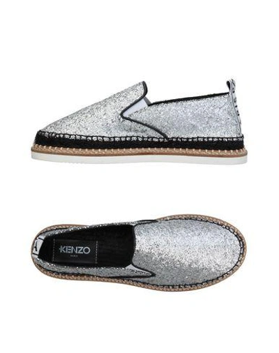 Shop Kenzo Loafers In Silver