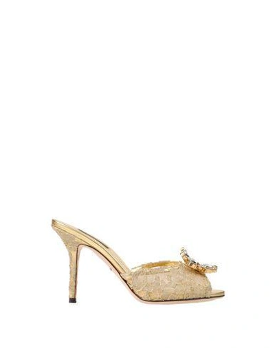 Shop Dolce & Gabbana Sandals In Gold
