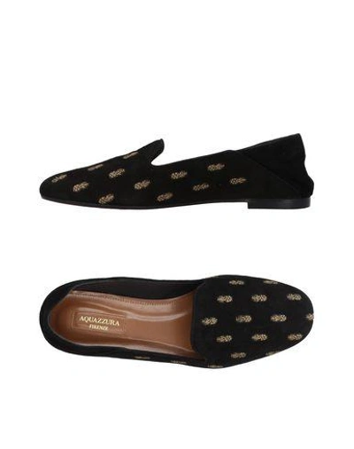 Shop Aquazzura Loafers In Black