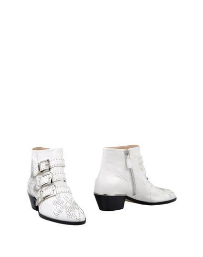 Shop Chloé Ankle Boot In White