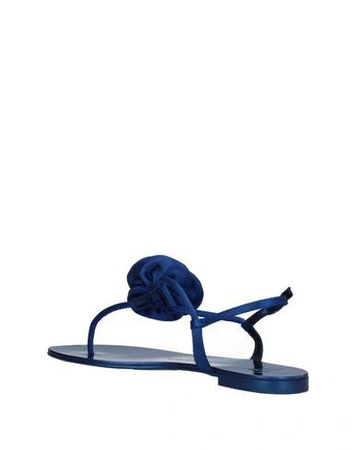 Shop Giuseppe Zanotti Flip Flops In Blue