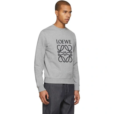 Shop Loewe Grey Anagram Sweatshirt In 1120.grey