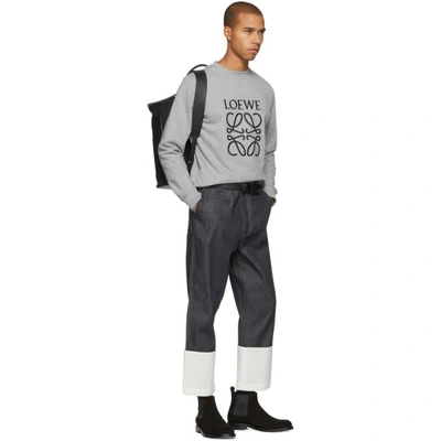 Shop Loewe Grey Anagram Sweatshirt In 1120.grey