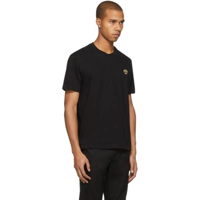 Shop Versace Black And Gold Medusa Head T-shirt In A92y Black