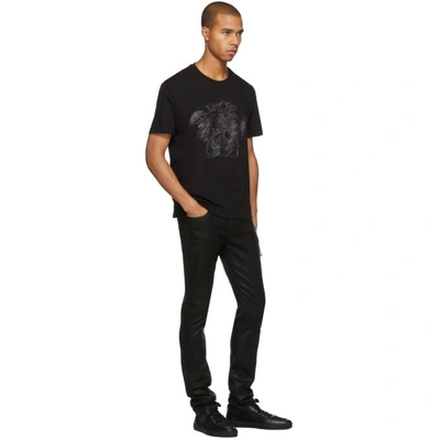 Shop Versace Black Ghost Jewelled Medusa T-shirt In A008 Blk