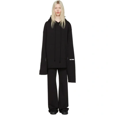 Raf Simons Black Asymmetric Oversized 'vultures' Hoodie | ModeSens