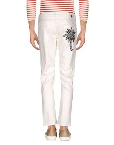 Shop Dolce & Gabbana Man Jeans White Size 36 Cotton, Lyocell, Zamak, Calfskin
