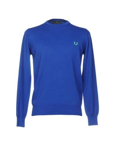 Shop Fred Perry Jumper In Bright Blue