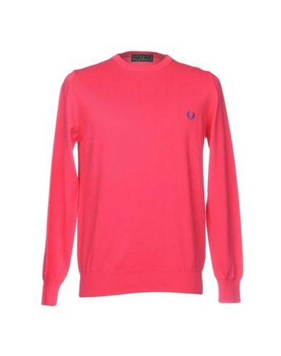 Shop Fred Perry Sweaters In Fuchsia