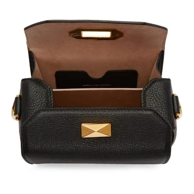 Shop Alexander Mcqueen Black Leather Box 16 Bag In 1000 Black