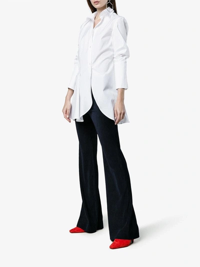 Shop Wright Le Chapelain Asymmetric Long Sleeve Shirt In White