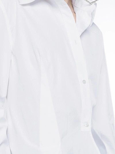 Shop Wright Le Chapelain Asymmetric Long Sleeve Shirt In White