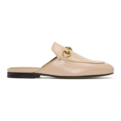 Shop Gucci Pink Princetown Slippers In 5909 Pink