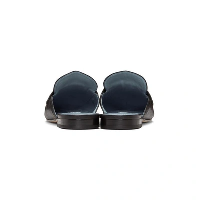 Shop Prada Black Logo Tag Slippers In F0002 Black