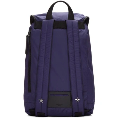 Shop Givenchy Navy Nylon Obsedia Backpack In 400 Blue