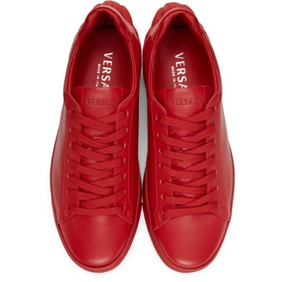 Shop Versace Red Back Medusa Head Sneakers In Kr3 Red