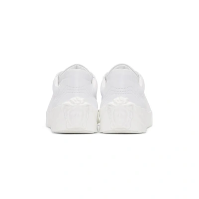 Shop Versace White Back Medusa Head Sneakers