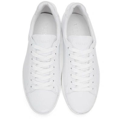 Shop Versace White Back Medusa Head Sneakers