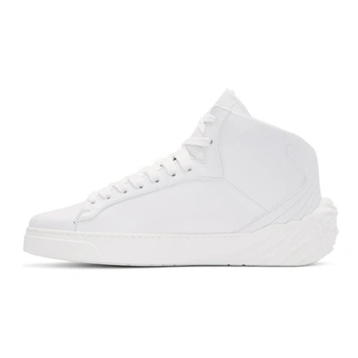 Shop Versace White Back Medusa Head High-top Sneakers In D01 White