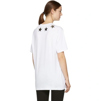 Shop Givenchy White Silver Stars T-shirt In 100 White