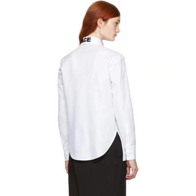 Shop Versace White 'love, Power, Unified' Shirt