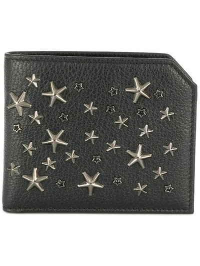 Shop Jimmy Choo Albany Star Studded Wallet - Black