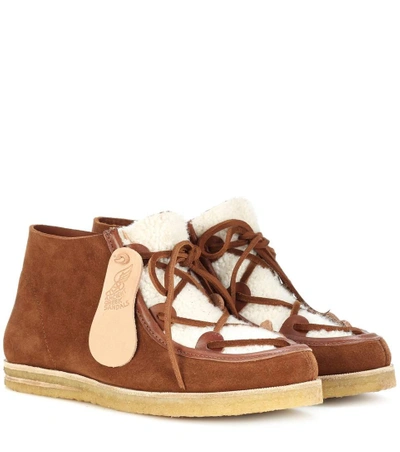 Shop Ancient Greek Sandals Hera Suede Ankle Boots In Brown