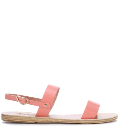 Shop Ancient Greek Sandals Clio Leather Sandals In Pink