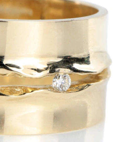 Shop Wasson Fine Moon Tear 14kt Gold And Diamond Ring