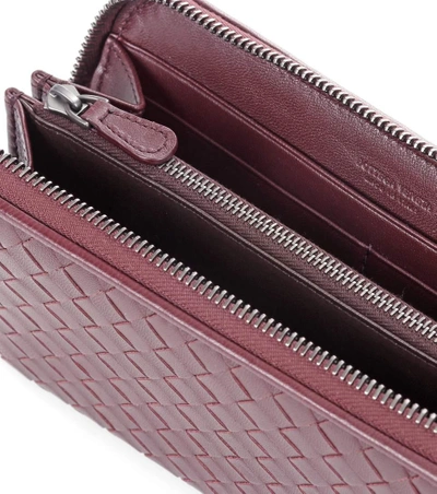 Shop Bottega Veneta Intrecciato Leather Wallet In Brown