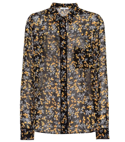 Ganni Marceau Georgette Shirt In Multicoloured | ModeSens