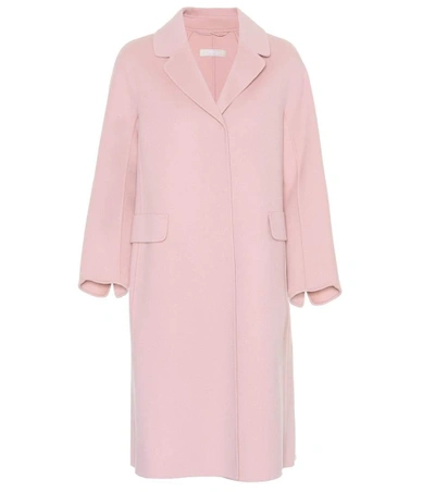 Shop Max Mara Grolla Wool Coat In Pink