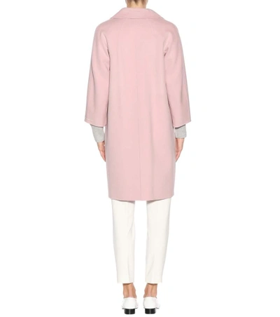 Shop Max Mara Grolla Wool Coat In Pink
