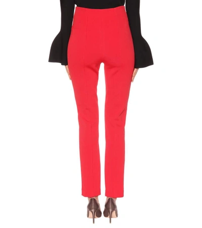 Shop Diane Von Furstenberg High-waisted Skinny Trousers In Red