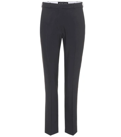 Shop Etro Cropped Crêpe Trousers In Black